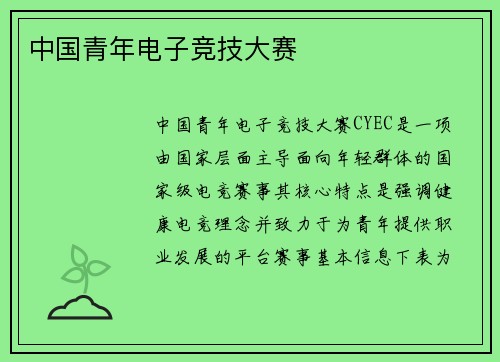 中国青年电子竞技大赛